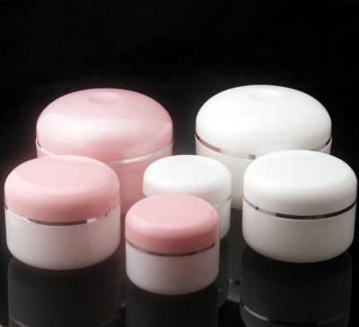 China Single Wall Packaging Face Cream Cosmetic Jar Thick Skin Care Cream Wholesale Plastic Cream Packaging for sale