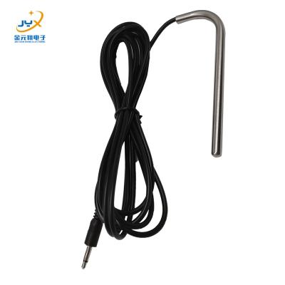 China Device Food Cooking Temperature Sensor Bend Probe SUS 6*115mm NTC 10K Temperature-measuring Thermistor Customized RTD BBQ Sensor With 3.5mm Mono Audio Jack for sale