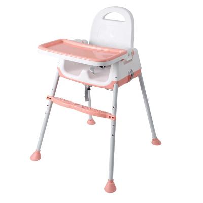 China 2021 modern hot sale cushion booster 4 in 1 foldable portable plastic dining baby high feeding chair for sale