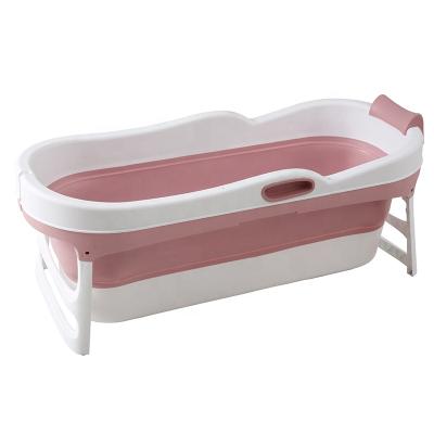 China 1.48 Meter Large Viable Adult Plastic Bathtub Shower Room Cheap Foldable Indoor Adult Folding Bathtub for sale