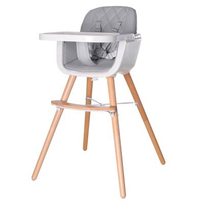 China Modern 3D Design High Quality PU Cushion Wooden Baby Dining Chair for sale