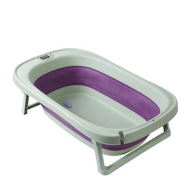 China Foldable Baby Bath Plastic Baby Tub Newborn Bathtub With 6-18M Sensor Water Temperature for sale