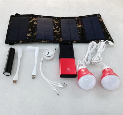 China Solar Panel Charging Solar Power Bank Kit 11500 MAH With Charger For Travel RV Camping for sale