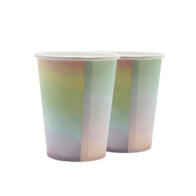 China Free Sample Disposable 250ml 8Oz Colorful Single Wall Disposable Coffee Paper Cup Single Wall Sale for sale