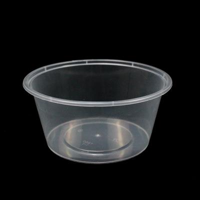 China Custom Clear Round Disposable/Sustainable/Stocked Reusable Plastic Fruit Salad Takeout Bowl With Lid for sale