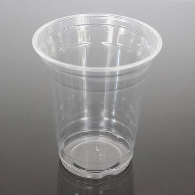 China Single Wall Custom Logo Printing 12oz PET Disposable Plastic Cup With Dome Lid for sale