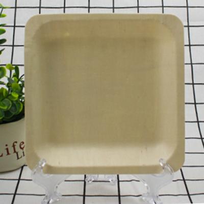 China Disposable Disposable Wooden Disposable Natural Wooden Dish Dishes Wooden Serving Tableware for sale