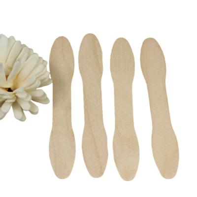 China Custom Stored 100mm Birch Disposable Wooden Spoon Eco-friendly Disposable Ice Cream for sale