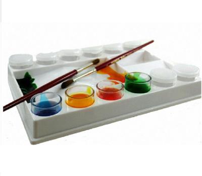 China Gouache artist paint pot and plastic tray, acrylic oil art paint palette with diy paint pot for sale