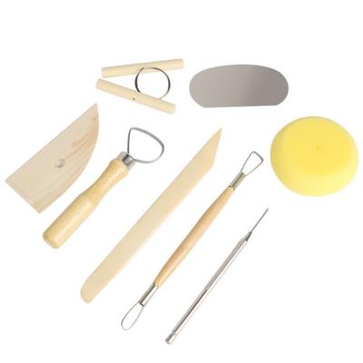 China Training Cutter 8 PC Pottery Tool Kit with Ripping Knife for Ceramic, Polymer Clay, Customized Pottery Tool Kit for sale