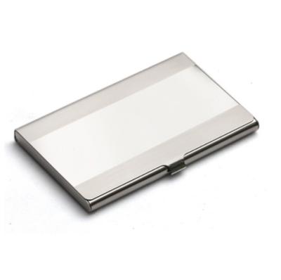 China NATIONAL Metal Flip Brushed Stainless Steel Business Card Holder LOGO Metal Business Custom Card Case for sale