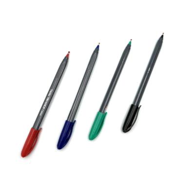 China Office School Oil Fountain Pen Triangle Ballpoint Pens Semi Gel Ink Ballpoint Pen With Smooth Writing for sale