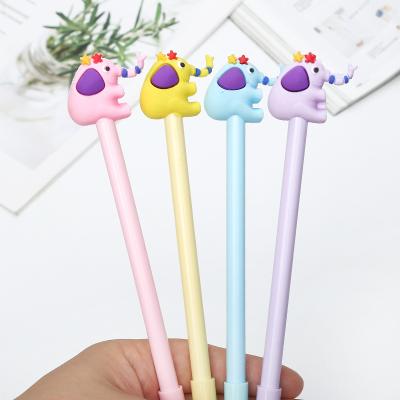 China Creative Cute Stationery Cartoon Elephant Normal Wholesale Gel Pen For Office Writing Pen for sale