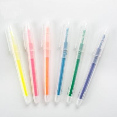 China Plastic Pen Pencil Set Color Office School Stationery Highlighter Bar Marker Pen Set Shiny Candy for sale