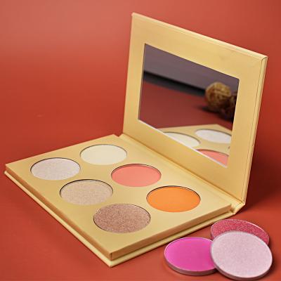 China Long Lasting DIY Makeup Palette 6 Colors Empty Eyeshadow Palette Blush for sale