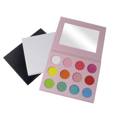 China Vegan Pigment Eyeshadow Palette 12 Colors Eyeshadow Palette Cosmetic High Waterproof for sale