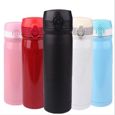 China 500ml Business Bounce Cover Stainless Steel Portable Creative Vacuum Insulated Water Bottle Travel Mug Thermos Mugs for sale