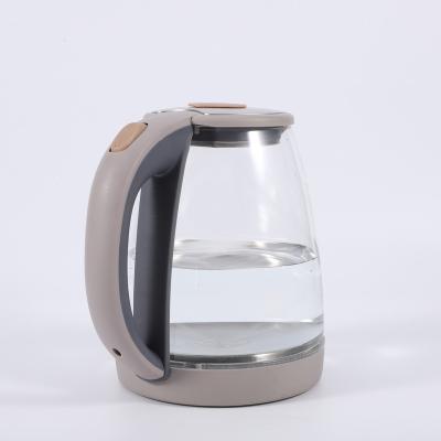 China 360 Degree High Borosilicate Glass Body Stainless Steel Rotation Base Electric Kettle for sale