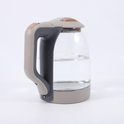 China 360 Rotation Tea Water Stainless Steel Smart Glass Base 1.8L Electric Kettle for sale