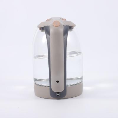 China 360 Degree Factory Supply 1.8L Low Rotation Automatic Cut Electric Glass Kettle for sale