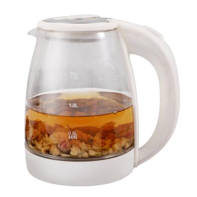 China 360 Degree Low Rotation Home Appliances 1.5L Automatic LED Light Electric Glass Kettle for sale