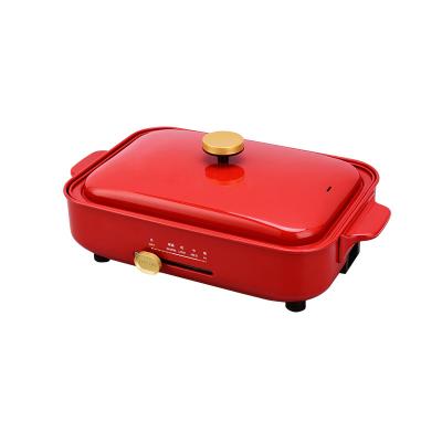 China Detachable Multi Function Hot Pot Household Appliances Electric Plate Grill Barbecue Griddle for sale