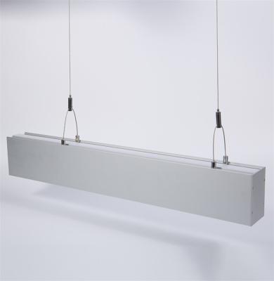 China Modern Led Up And Down Profile Desk Pendant Light Direct Indirect Led Suspended Light Linear Luminaire for sale