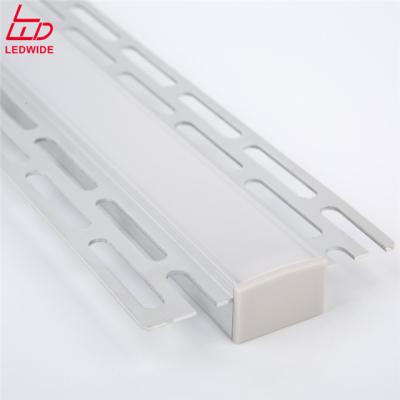 China 2019 New Decorations Plaster Strip Extrusion Alu Drywall Light Channel Gypsum PC Cover Led Aluminum Profile Frame for sale