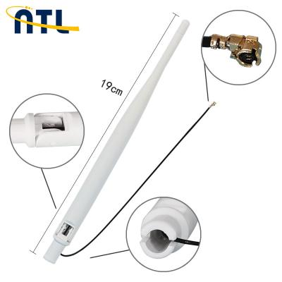 China High Power Indoor Radio 2.4G Wifi Antenna Military Grade With White Color Duck Dual Band Antenna Customized for sale