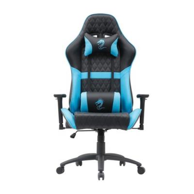 China Blue Leather Ergonomic PC Silla Gamer Gaming Racing Computer Desk Chair (Height) Home Furniture Adjustable for sale