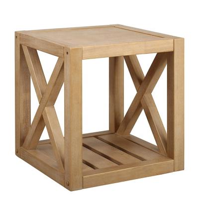 China Rustic Contemporary Solid Pine Farmhouse End Table for sale