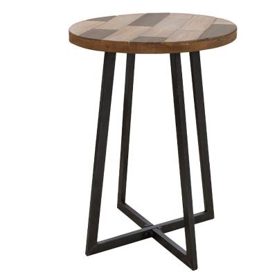 China Wholesale High Quality Rustic Log and Metal Antique Furniture End Table for sale