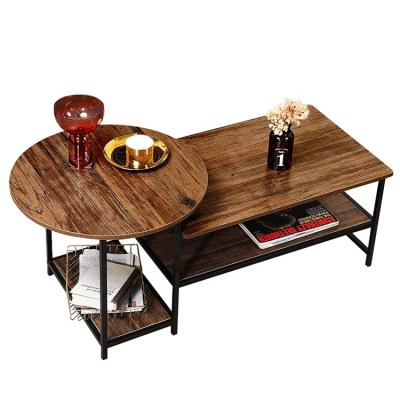 China Industrial coffee table for living room centerpiece, unique small round and modern rectangular coffee table set for sale