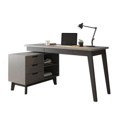 China Modern Commercial Furniture Modern Cheap Gray Office Table With Storage Cabinet for sale