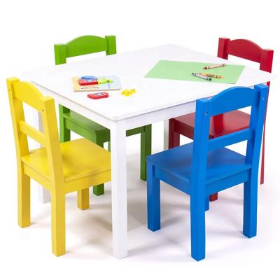 China Wholesale Modern Wooden Playroom Kids Table And Chairs Set Customized By Modern Furniture for sale