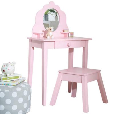 China Modern Medium Wood Vanity And Stoo Kids Furniture for sale