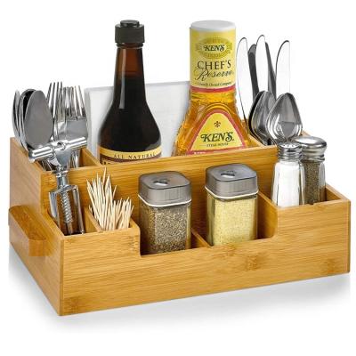 China Sustainable Modern Natural Bamboo Kitchen Utensil Holder for sale