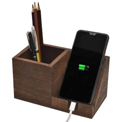 China Rustic Wooden Phone Holder Stand for sale