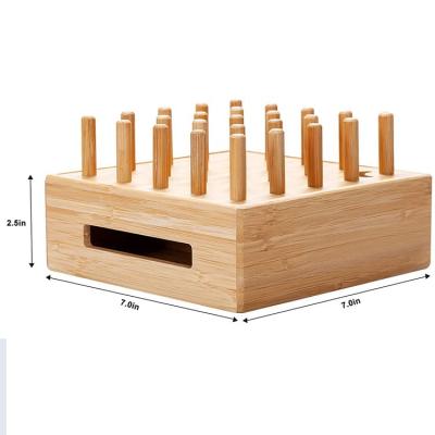 China Multi-Device Adjustable Bamboo Charging Station for Cell Phones, Tablet, Smart Watch and Earbud for sale