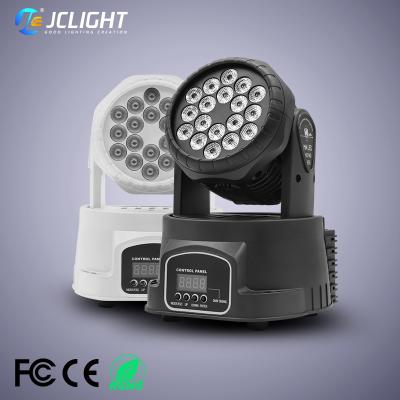 China 0~100% Dimmer JC 18*3w Led Rgbw Stage Light Dmx DJ Disco Party Strobe Lighting Mini Moving Head Lights for sale