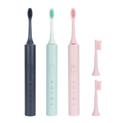 China ABS Smart acoustic electric toothbrush couples set automatic Adult bristle brush IPX7 waterproof oral cleaning whitening soft fur for sale