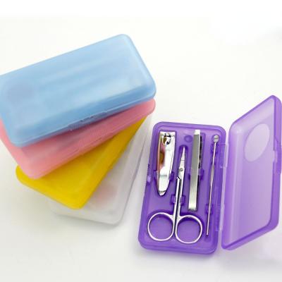 China Finger Manicure Mini Plastic Box 4-Piece Nail Clippers Nail Set for sale