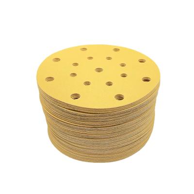 China New Arrival Polishing Yellow Large Polish 6 Inch 17 Hole Sandpaper Sandpaper Small Pieces for sale