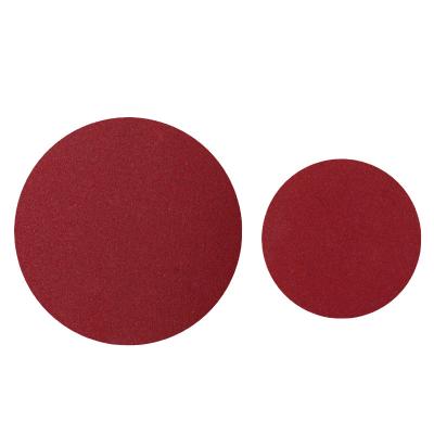 China 2021 Hot Sale Polishing 7 Inch Flocking Disc Sandpaper Skateboard Red Polishing Flocking Sandpaper for sale