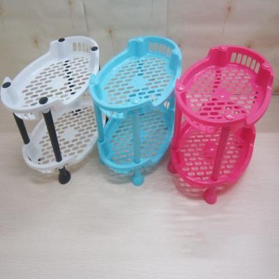 China Factory Price Viable 2 Layers Storage Plastic Rack For Bathroom for sale