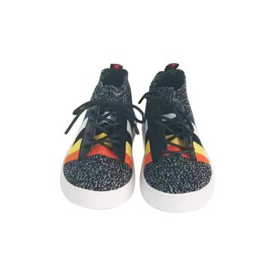 China Breathable Soft Knitted Sock Sneakers Kids Wooden Casual Shoes Sports Lace Up Sneakers for sale