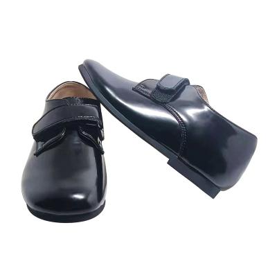 China New Style Kids Casual Leather Shoes Breathable Loafers Shoes Black For Kids for sale