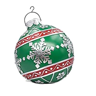 China Strong Atmosphere Tree Decoration Snowflake Resin Christmas Festive Ball Ornaments Battery Operated Led Decorative Lights for sale