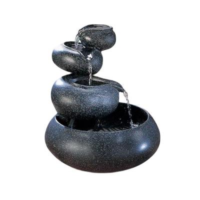 China Traditional 10.5 Inch Stepped Rock Formation Led Tabletop Fountain Water Fountain Decorative Indoor Waterfall for sale