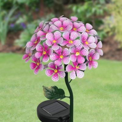 China Outdoor Solar Powered Garden Garden Stake Pink LED Metal Ornamental Garden Lights for sale